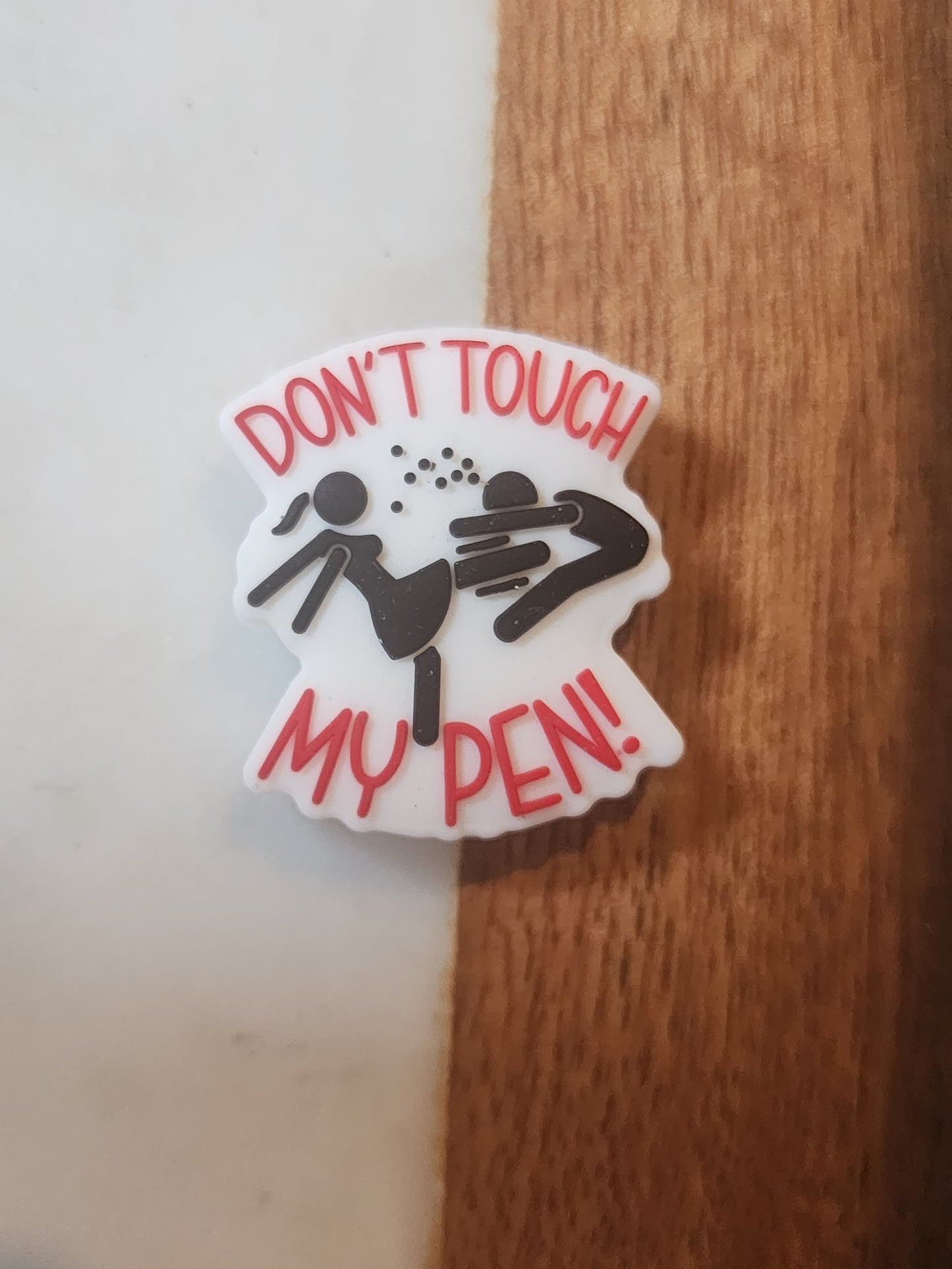 Dont touch my pen custom collab red writing focal