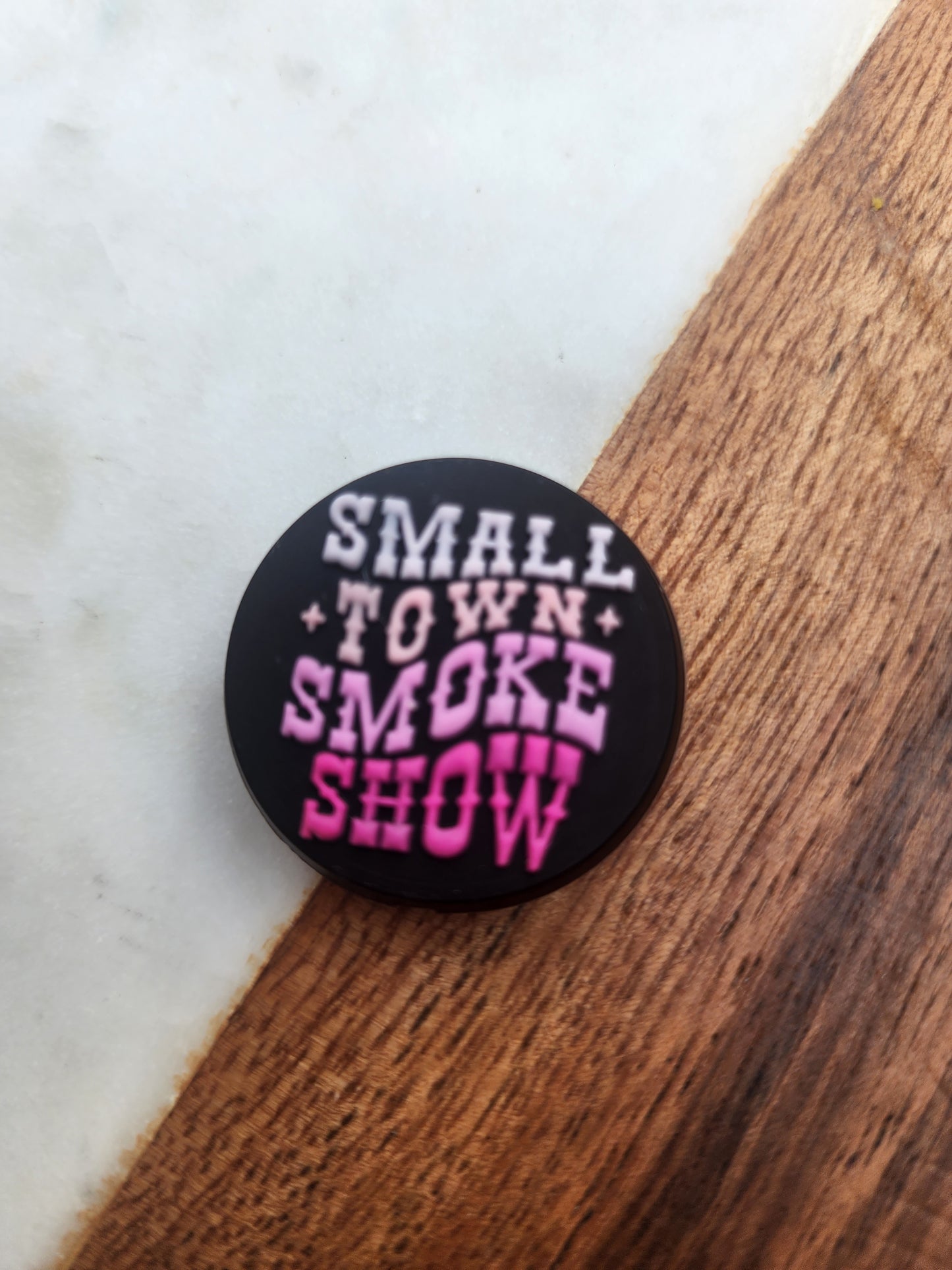Small town smoke show silicone focal beads CUSTOM EXCLUSIVE SILICONE BEADS do not copy pink ombre