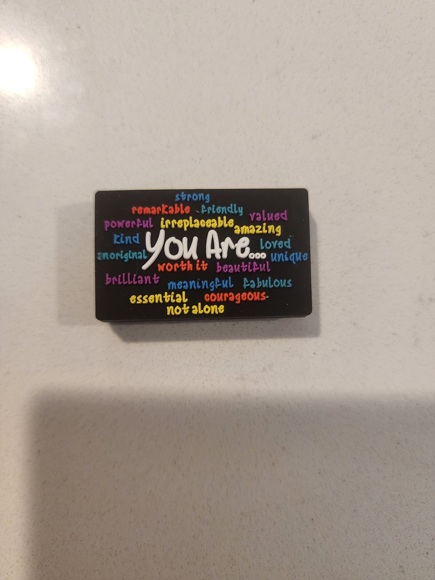You are mental health inspirational silicone focal bead CUSTOM designed by Amanda