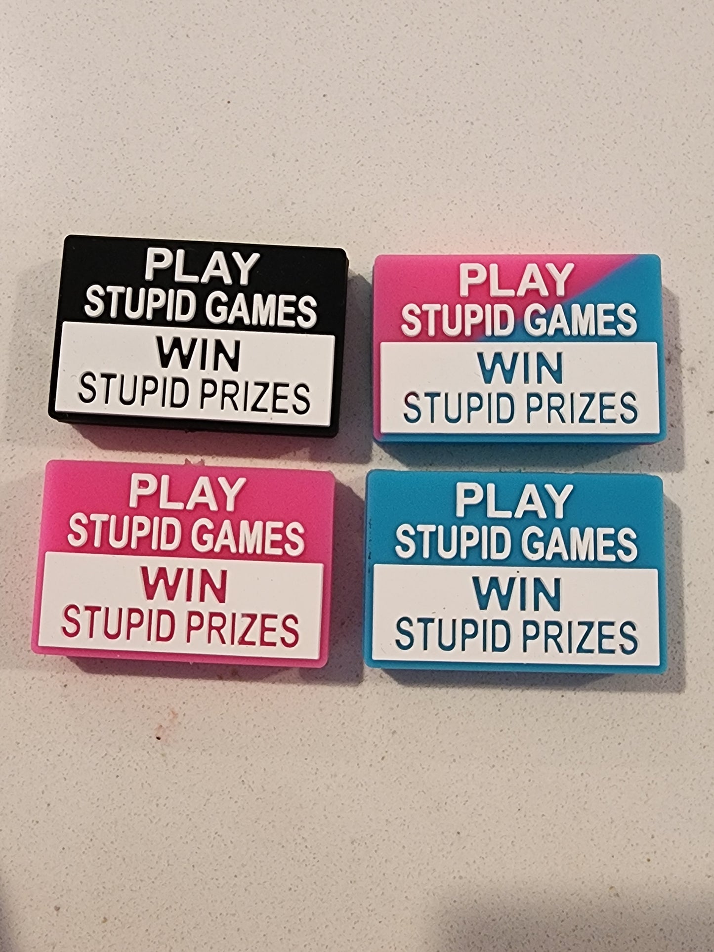 Play stupid games silicone focal beads custom collab