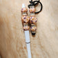 Pb and j silicone focal beads pen and Keychain set and cow pb and j