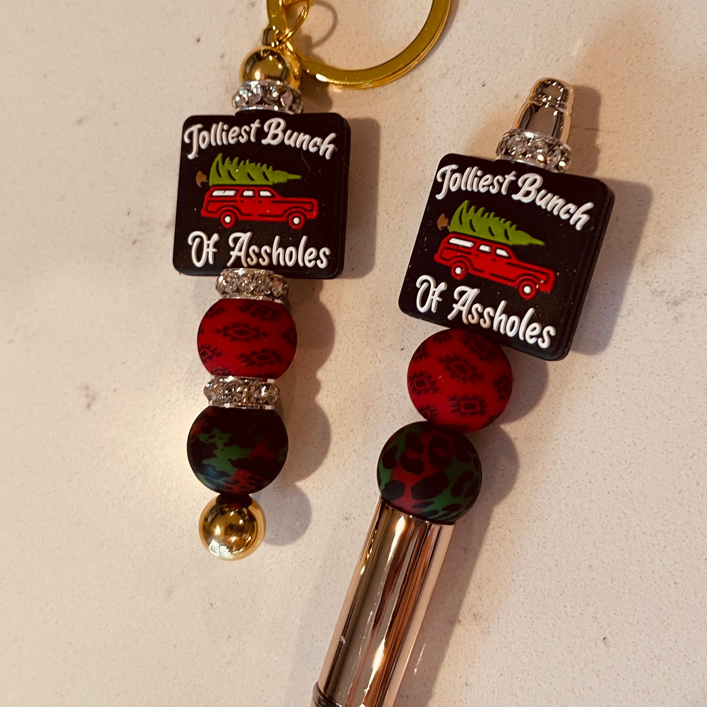 Christmas pen and keychain set