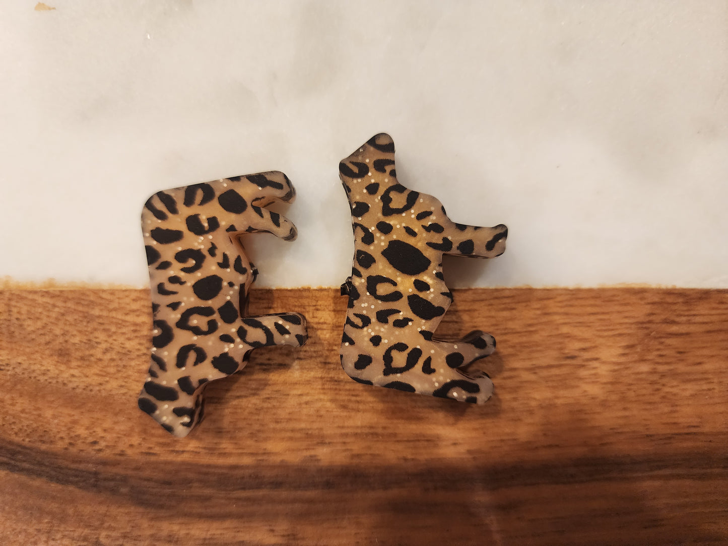 Custom glitter silicone cheetah print cows