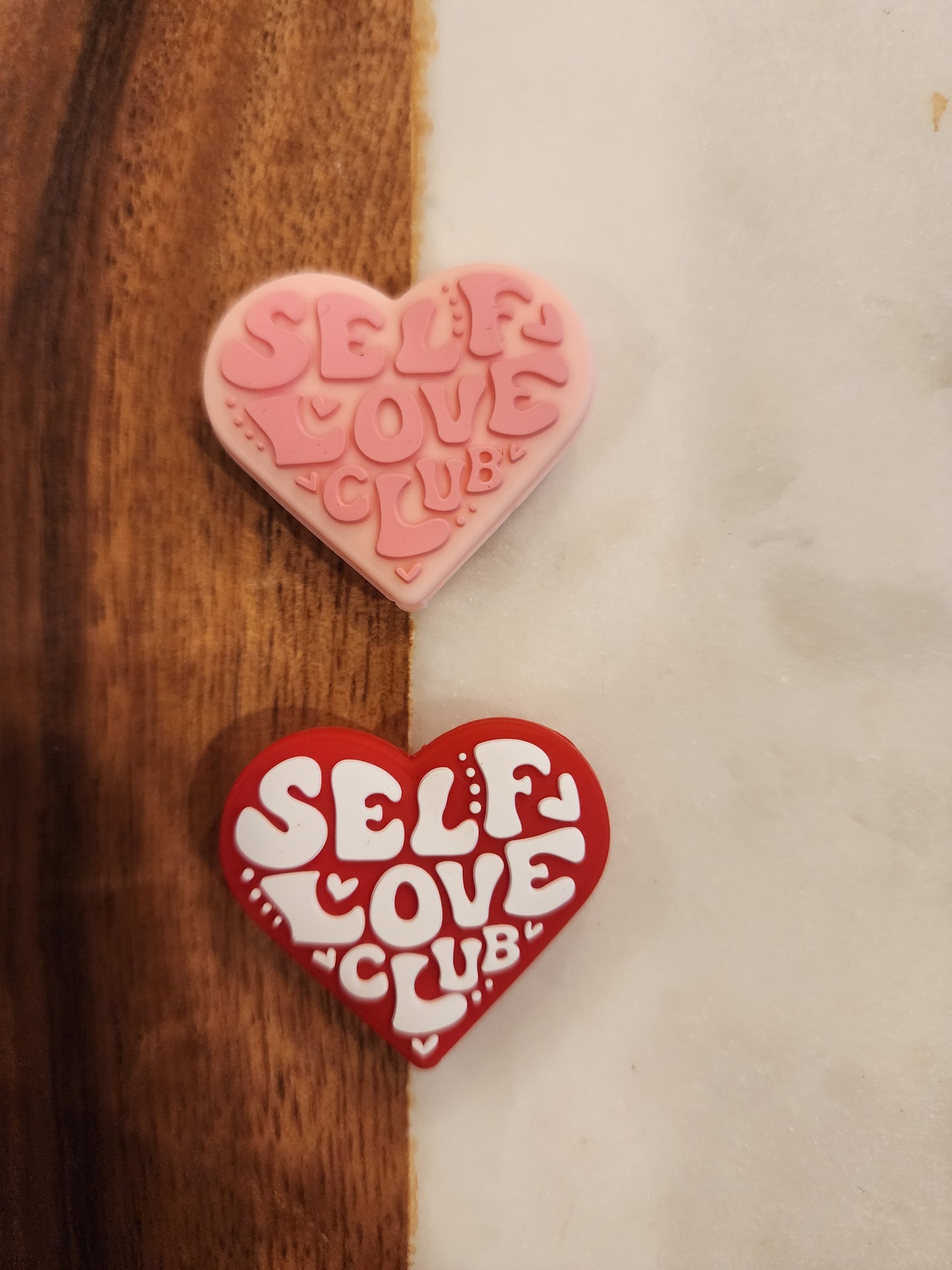Self love club silicone focal beads