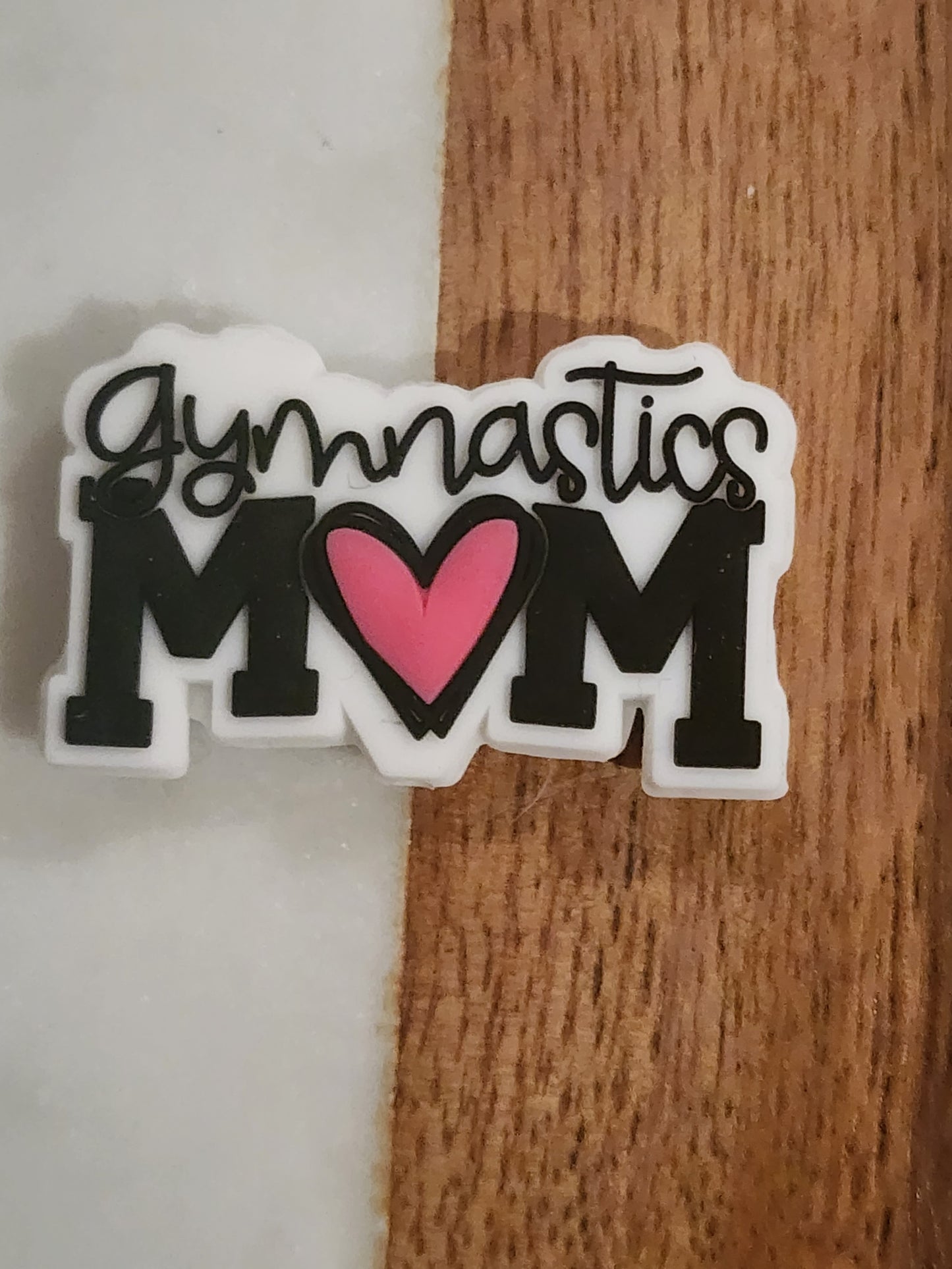Gymnastics mom custom silicone focal beads-E16