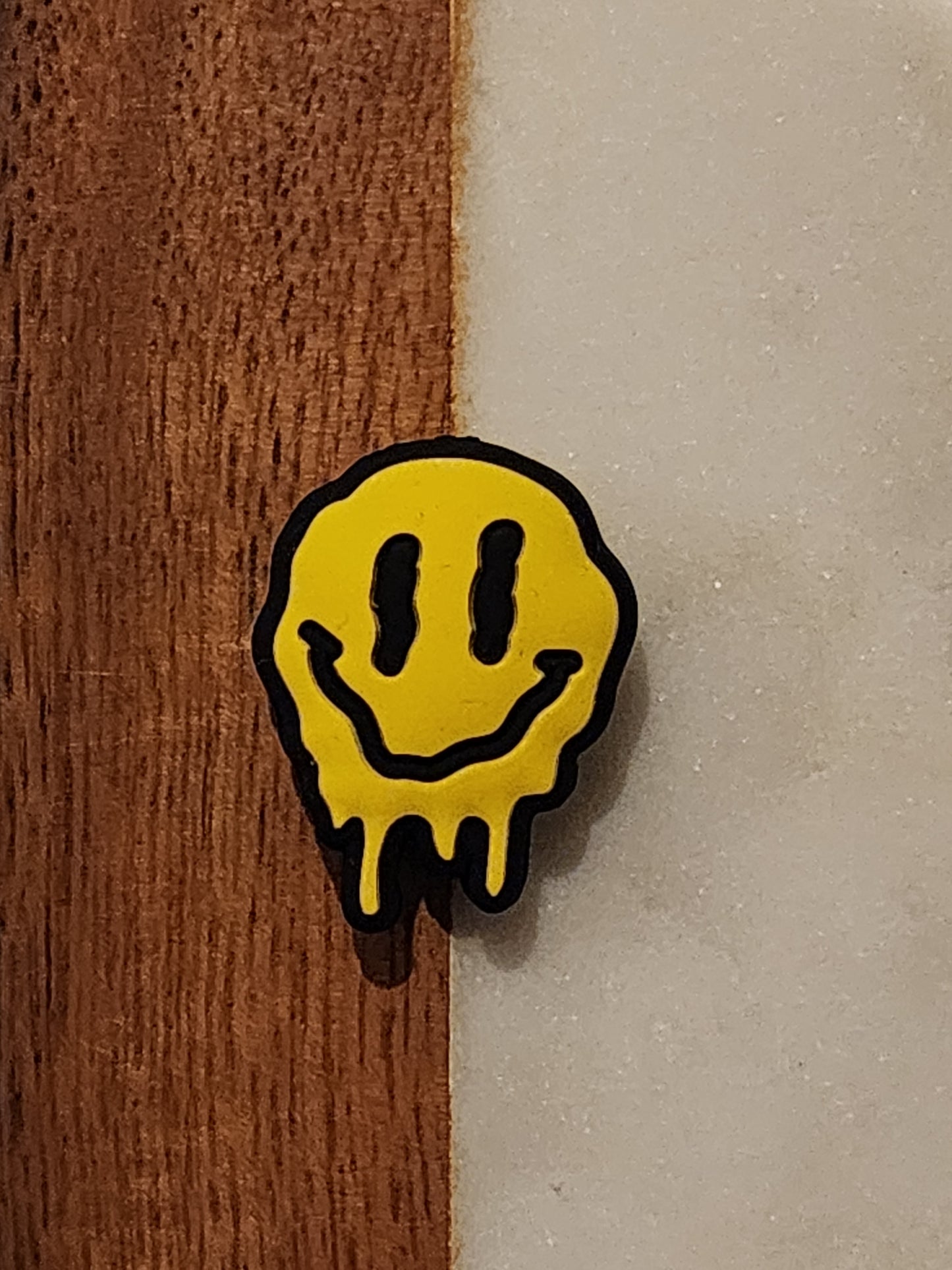 Smiley emoji melting silicone custom focal bead