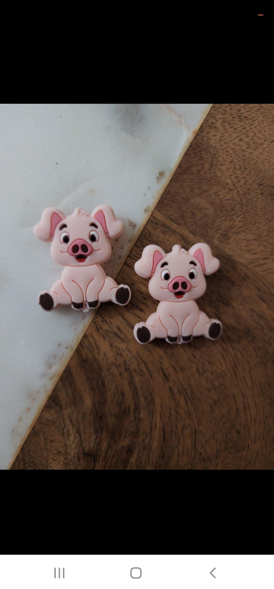 Pig silicone focal bead